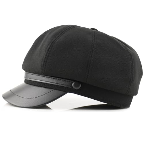 Newsboy Caps Fall Hats for Women Fashionable Vintage - color: T2-black