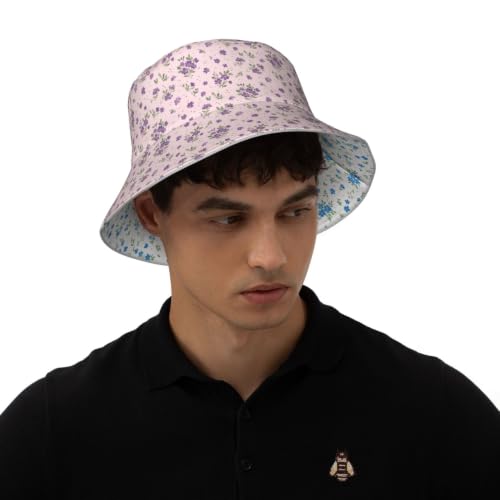 Funny Bucket Hat Packable Reversible Bucket Hats for Women Men - color: Flowers
