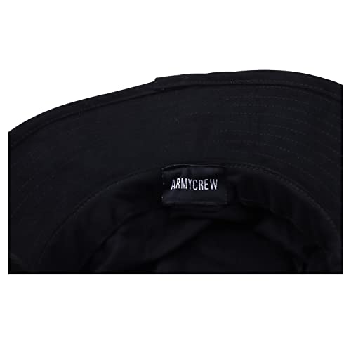 Armycrew XXL Big Size Boonie Jungle Outdoor Hat with American Flag Patch - color: Black