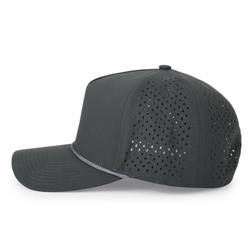 HH HOFNEN Quick Dry Baseball Cap Snapback Golf Trucker Hat for Men Women - color: #1 Dark Gray
