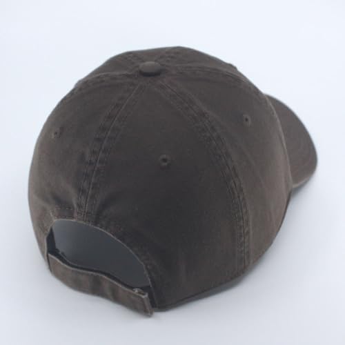 Classic Blank Dad Hat Cotton Adjustable Strap Baseball Cap - color: Brown
