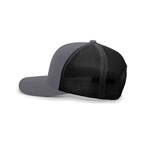 Pacific Headwear Snapback Trucker: Stylish Unisex Cap for All-Day Comfort - color: Graphite/Black/Graphite, size: One Size