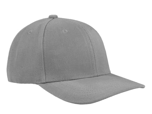 TK Flex Blank Hats, Adjustable Plain Hats, Casual Women's and Men's Hats, Baseball Caps for Patches and Embroidery, 12 Pack - color: Grey