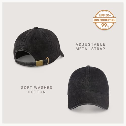 CHOK.LIDS Everyday Premium Cotton Dad Hat Adjustable Baseball Cap Unisex - color: Black Denim