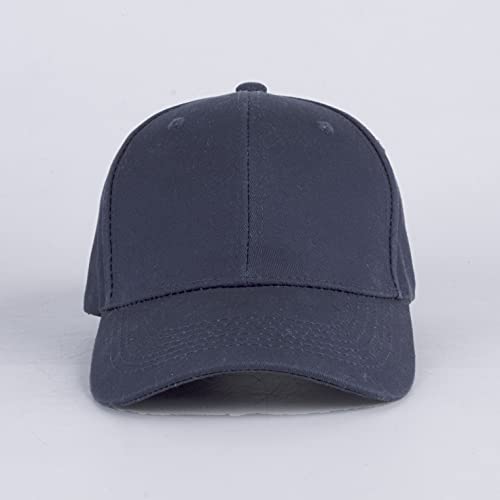 LANGZHEN Cotton Outdoor Toddler Girls Boys Plain Baseball Cap Baby Infant Structured Adjustable Hat for Kids Sun Hat - color: Navy, size: Medium