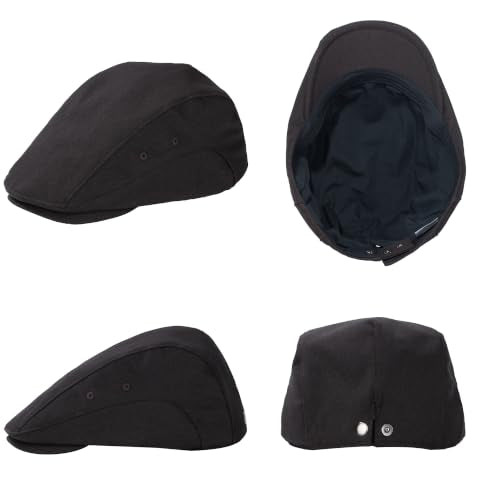 Newsboy Cap for Men Adjustable Flat Ivy Cabbie Gatsby Cap Driving Hunting Hat - color: B-coffee, size: Medium