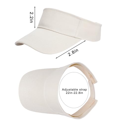 Marrywindix 1 Piece of Sport Wear Athletic Visor Sun Sports Visor Hat Visor Adjustable Cap for Women and Men - color: Beige