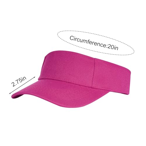 Yookat 3 Pack Visor Sun Hat Adjustable Sun Visor Caps Golf Tennis Visor Hat for Sports Girls Boys Outdoor - color: White, Black, Rose