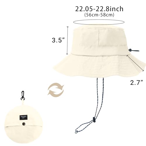 PFFY Packable Sun Bucket Hat for Men Women Outdoor UV Protection Sun Hats - color: Darkgray