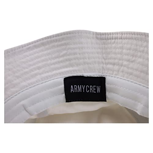 Armycrew XXL Oversize Pigment Dyed Washed Bucket Hat Fits Upto 3XL - color: White, size: XX-Large-3X-Large
