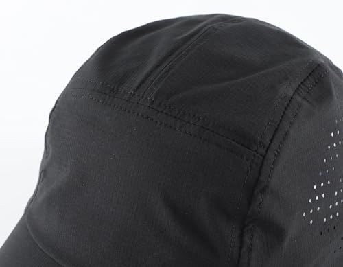 Home Prefer Mens Womens UPF50+ Quick Dry Sun Hat Lite UV Protection Hat Baseball Caps Golf Cycling Fishing Sports Running Hat - color: Black
