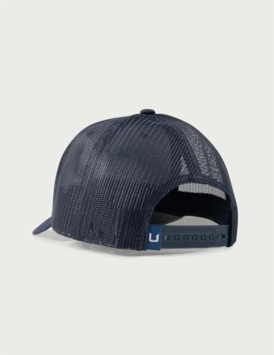 Mens Trucker Hat, Anti-Glare Snapback Fishing Hat for Men - color: Huk Fish Stack - Naval Academy