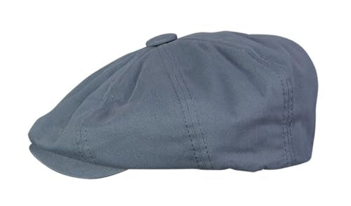 Broner Mo' Money Garmet Washed 8-Quarter Newsboy Cap - color: Grey Blue, size: Medium