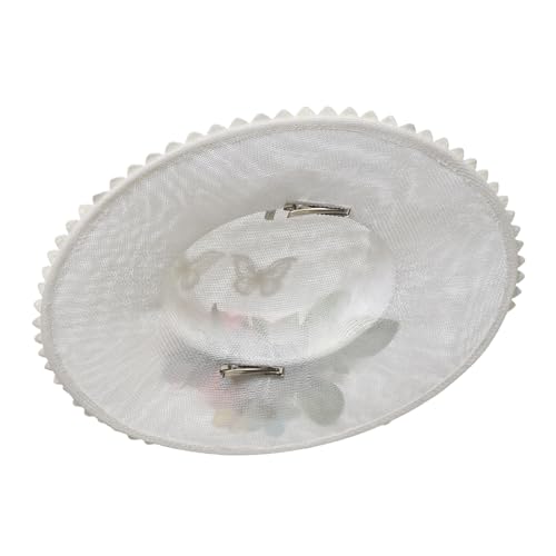 COSDREAMER Victorian Hat Womens Girls Tea Party Hats Vintage Flowers Flat - color: M