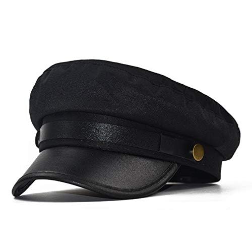 Chauffeur Hat for Men Women Vintage Newsboy Cap Costume Hats Beret Cap - color: Black