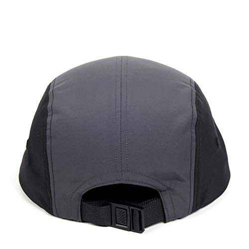 5 Panel Baseball Cap Camp Cap Taslon Short Brim Cap Quick Dry Hat Flat Bill Big Size Large Caps Oversize Running Hat - color: Black&grey, size: 7 1/4