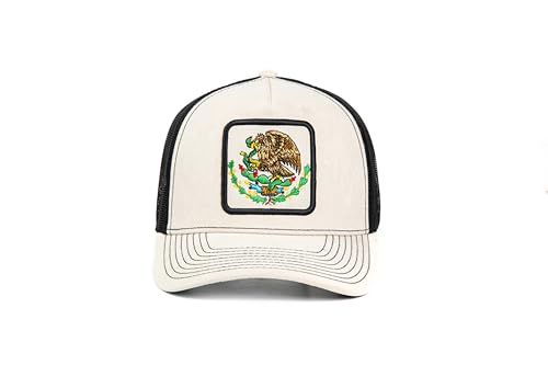 Ashen Fane Faux Suede 5 Panel Polyester Blend Classic Adjustable Trucker Hat - Animal Patch Mesh Back or Plain Cap - color: Eagle Tan