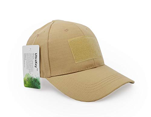 UltraKey Military Tactical Operator Cap, Outdoor Army Hat Hunting Camouflage Baseball Cap - color: Khaki