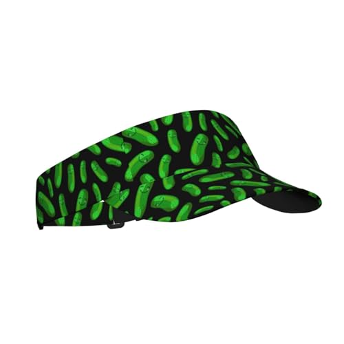 Sports Visor hat Adjustable Sun Cap for Women Men Running Golf Tennis - color: Black26