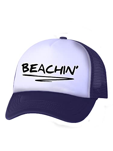 zerogravitee Beachin' Truckers Mesh Snapback hat - color: White/Navy