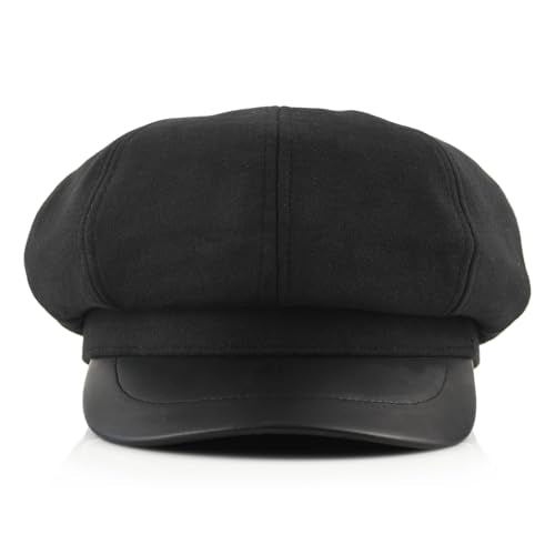 Newsboy Caps Fall Hats for Women Fashionable Vintage - color: T2-c-black