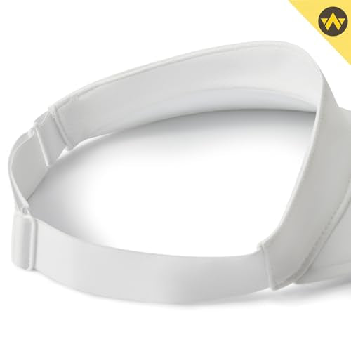 WANDER Running Sun Visor Hat Wide Brim UPF 50+ Mesh Cap for Women - color: White
