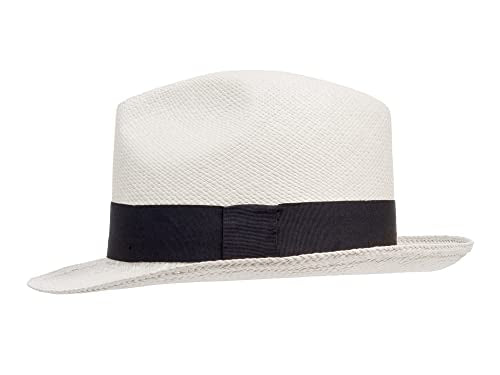 Puerto Cayo Original Panama Hat Toquilla Straw Grade 3 Center Dent Crown Mens Summer Hats Made in Ecuador Classic Handwoven