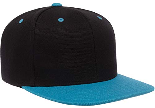 Flexfit Unisex Adult Yp Classics Premium Snapback Cap – 2-Tone - color: Black/Teal