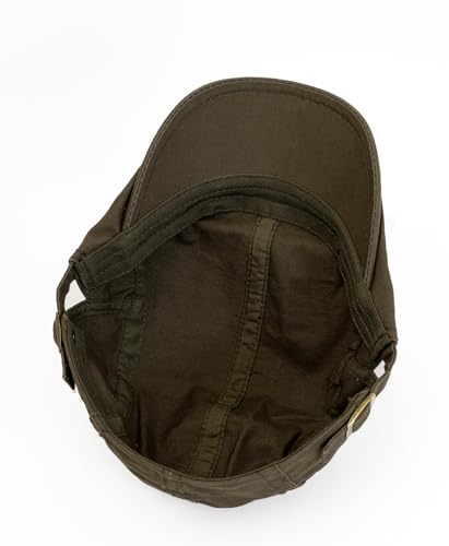 Quanhaigou Unisex Denim Newsboy Hats Flat Ivy Gatsby Cabbie Driving Berets Hat Cotton Dad Cap for Men Women - color: Army Green