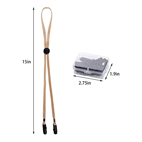 Sucrain 5 Pieces Adjustable Hat Strap Clips Hat Chin Cord for Golfing, Fishing, Boating - color: Color a