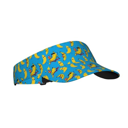 Unisex Adjustable Sports Sun Visor - color: Banana