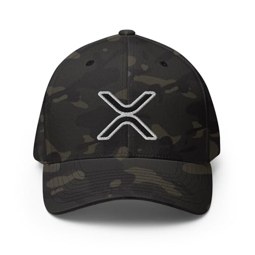 FX XRP Fitted Hat Embroidered Curved Bill Mid Crown Closed-Back Structured Twill Cap - color: Multicam Black, size: Small-Medium