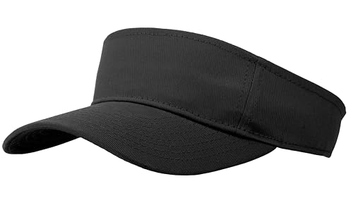 3 Pcs Sun Visor for Women Men Outdoor Sport Golf Tennis Softball, Adjustable Visors Hats - color: Black