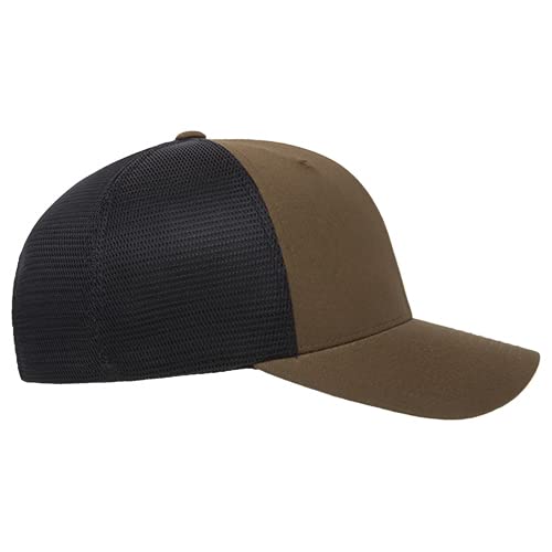 Flexfit 110 Mesh Cap One Size - color: Coyote Brown/Black, size: One Size