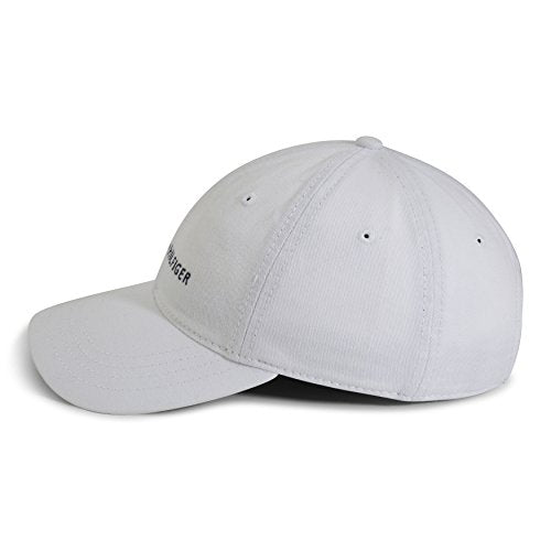 Tommy Hilfiger Men's Cotton Logo Adjustable Baseball Cap - color: White