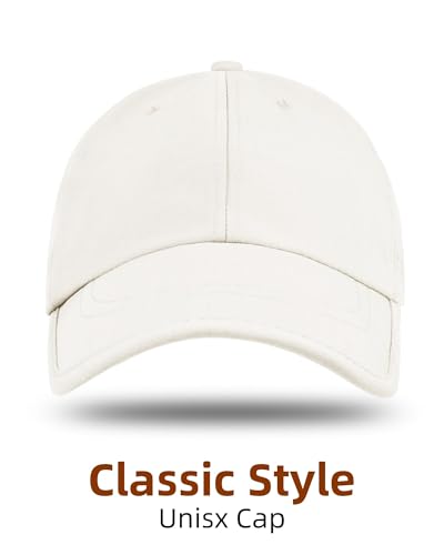 Rosoz Unisex Baseball Cap Vintage UPF 50+ Unstructured Men Women Dad Hat - color: Beige