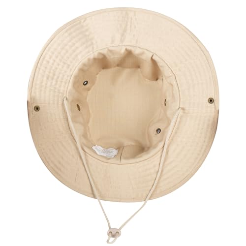 Rosoz Sun Hats for Men Women Bucket Hat UPF Protection Wide Brim Boonie Hat - color: 1pack-khaki-net