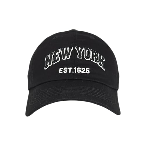 E BY ELIDAN NY Dad Hat, New York EST.1625 Cotton Baseball Cap Women & Men - color: Black Black