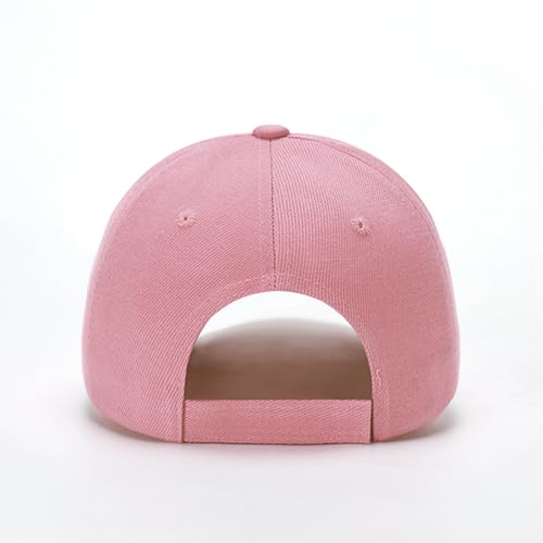 ZH Plain Adjustable Baseball Cap - Lot of 12 Unisex Blank Design Caps - color: Pink