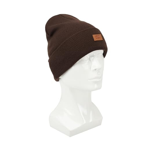 Levi's Mens All-Season Hero Beanie Soft Knit Cuffed Winter Hat, Warm & Comfortable Everyday Style - color: Chocolate