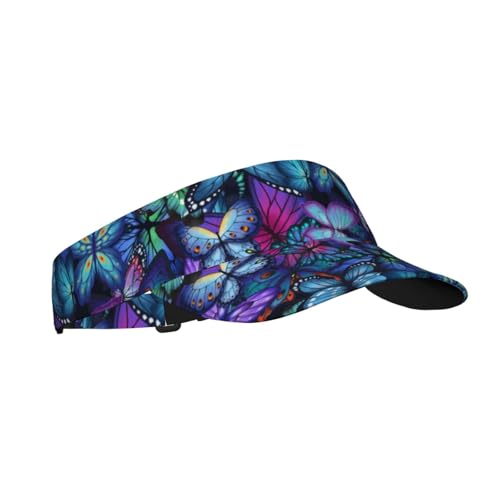 Sports Visor hat Adjustable Sun Cap for Women Men Running Golf Tennis - color: Black13
