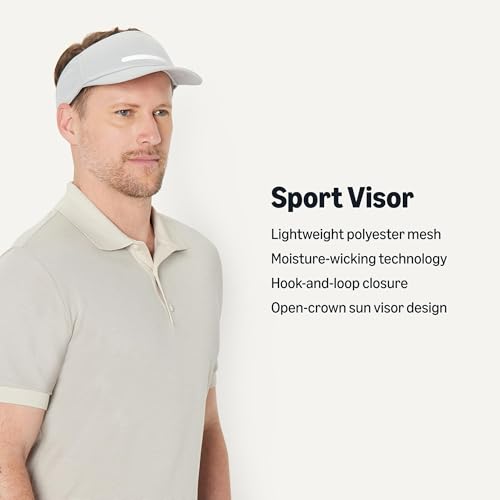 Amazon Essentials Men's Lightweight Golf Sport Visor - color: Grey