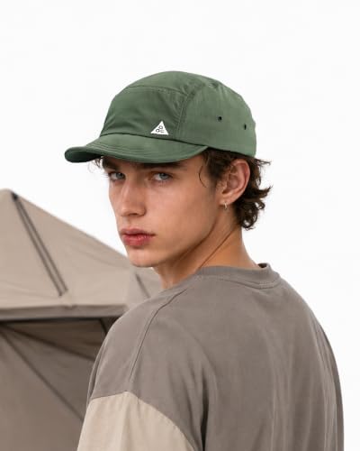 Croogo Short Brim Hat Quick Dry Baseball Cap 5 Panel Foldable Running Hat - color: Ddy1-green