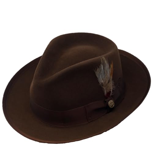 Stetson Whippet Wool Fedora - color: Mink, size: X-Large