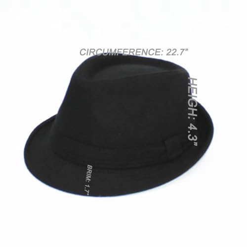 Mens Fedora Hats Classic Manhattan Womens Fedora Hat - color: Black