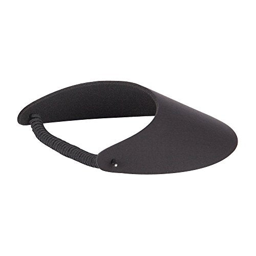 Fabric Foam Sun String Visor - color: Black