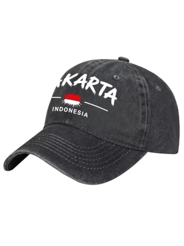 Country Graphic Vintage Washed Cotton Baseball Cap Adjustable Dad Hat - color: Black