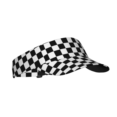 Unisex Adjustable Sports Sun Visor - color: Plaid
