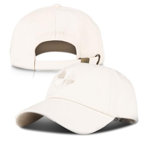 Lucky Brand Classic Cotton Adjustable | Dad Hat | Baseball Cap | Golf | Fishing | Low Profile | 5 Panel Design - color: Clover - Natural