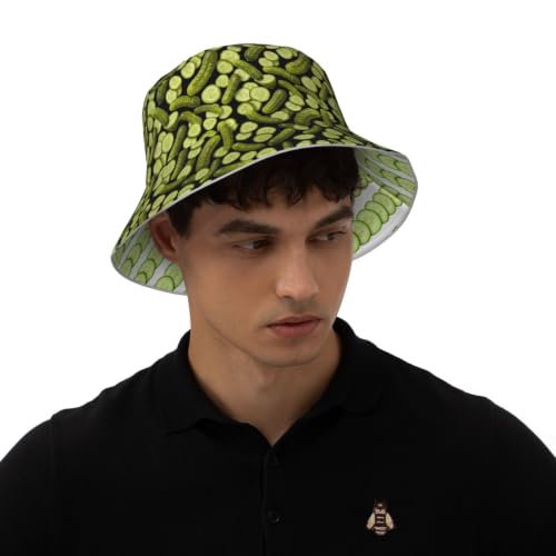 Funny Bucket Hat Packable Reversible Bucket Hats for Women Men - color: Pickles